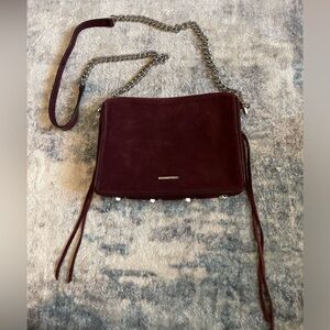 Rebecca Minkoff burgundy suede bag